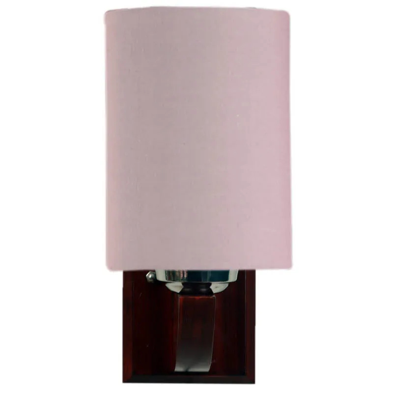 Shell Pink Cylindrical Wooden Wall Lamp media 6