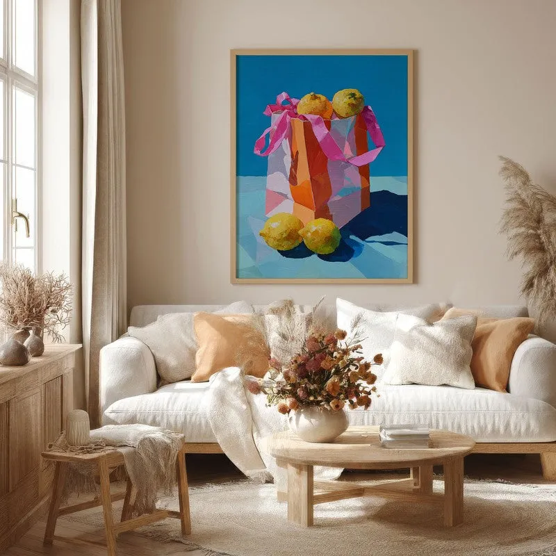 Citrus Canvas Canvas Wall Painting - Brown Frame media 4