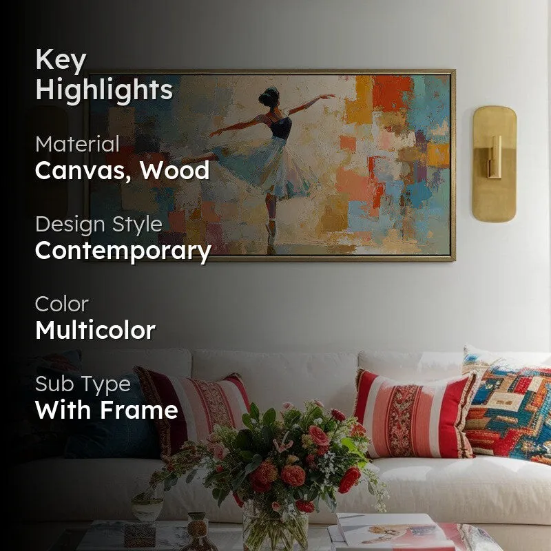 Poised Calm Canvas Wall Painting With Frame media 2