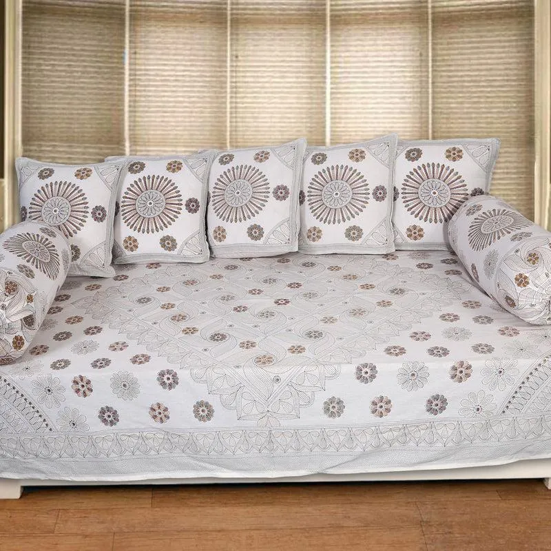 Arunima Diwan Set (Grey & Maroon) - Eight Piece Set media 1