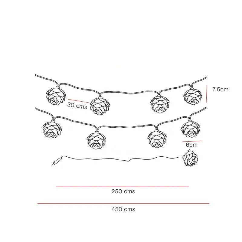 Fig Living Lush Bloom String Light - 15