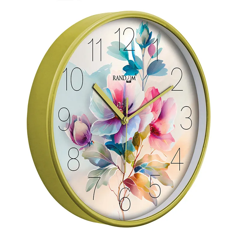 Watercolor Petals Plastic Wall Clock media 5