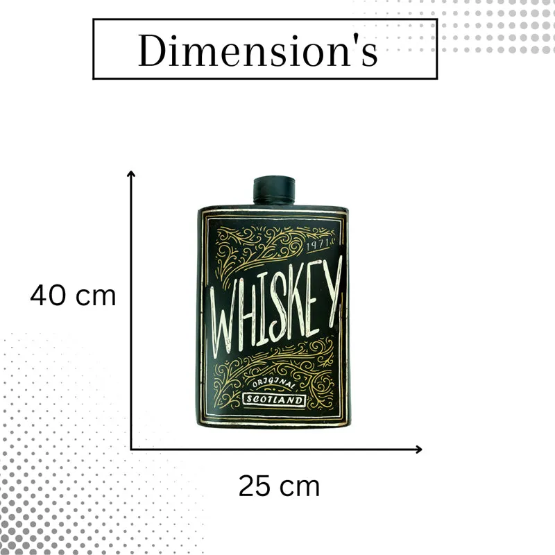 Whiskey Flask Metal Wall Accent media 5