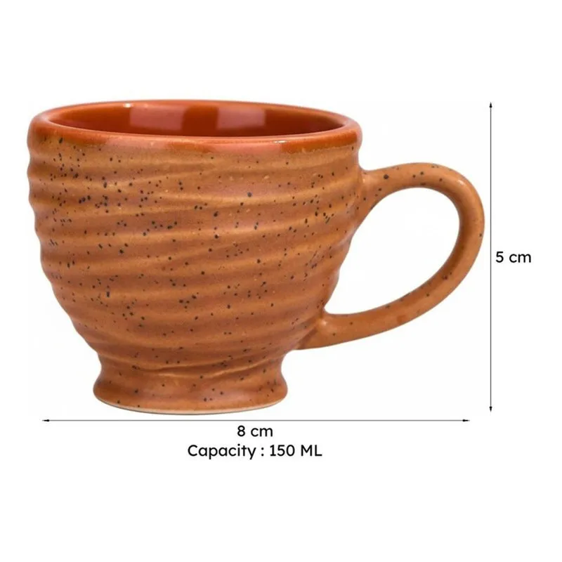 Constanza Ceramic Tea Cup (150 mL)/Brown) media 7