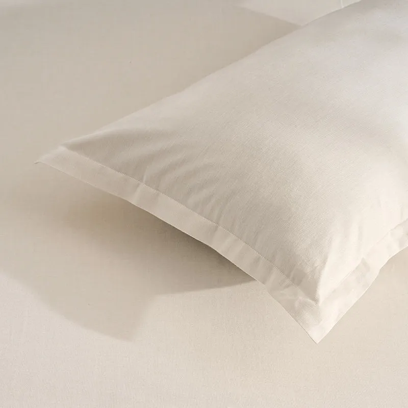 Lunar Weaves Bed Sheet - Sand Bamboo Cotton Bedsheet - 130 GSM media 4