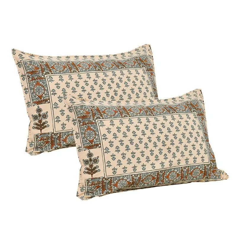 Koleen Printed Cotton Bedsheet (Beige) - 160 TC media 5