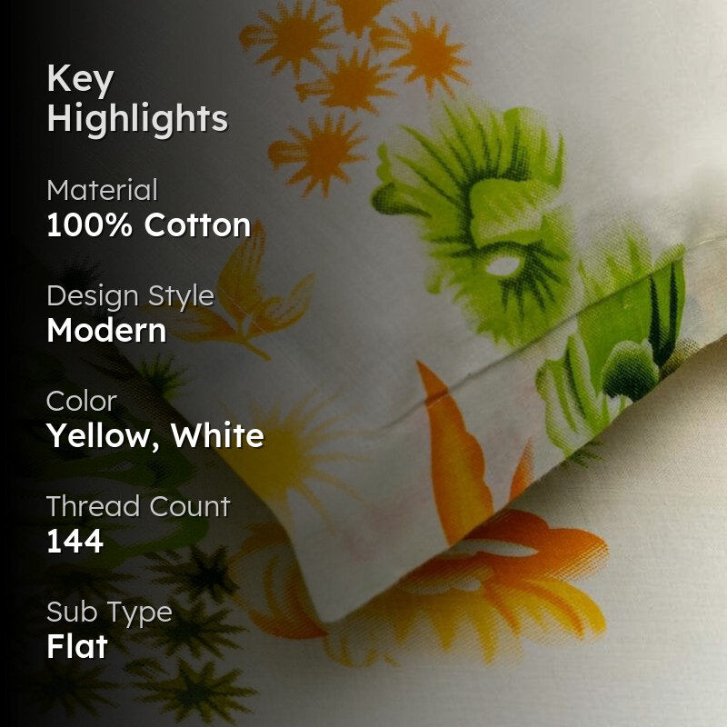 Swayam Endless Summer Cotton Bedsheet - 144 TC media 2