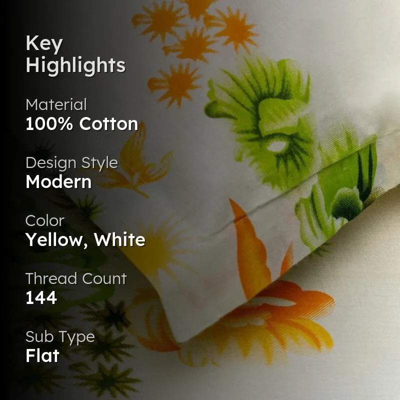 Swayam Endless Summer Cotton Bedsheet - 144 TC media 2