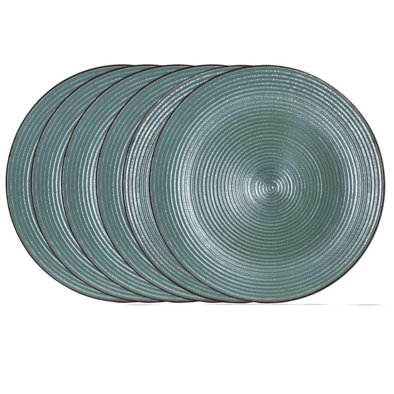 Ceramic Dinner Plates (Sage Green) - Set of Six media 3