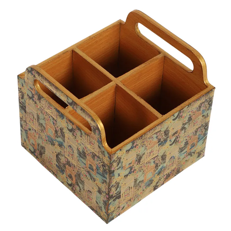 Jharokha Charm Four-Compartment Cutlery Stand media 4
