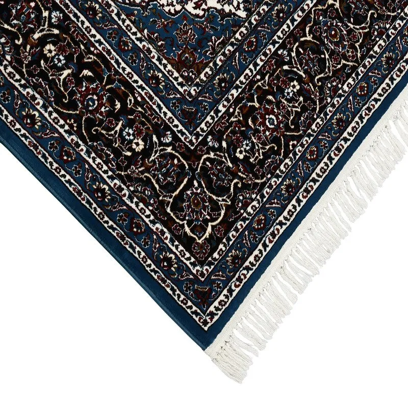 RitiRang Artificial Silk Carpet - Blue media 5