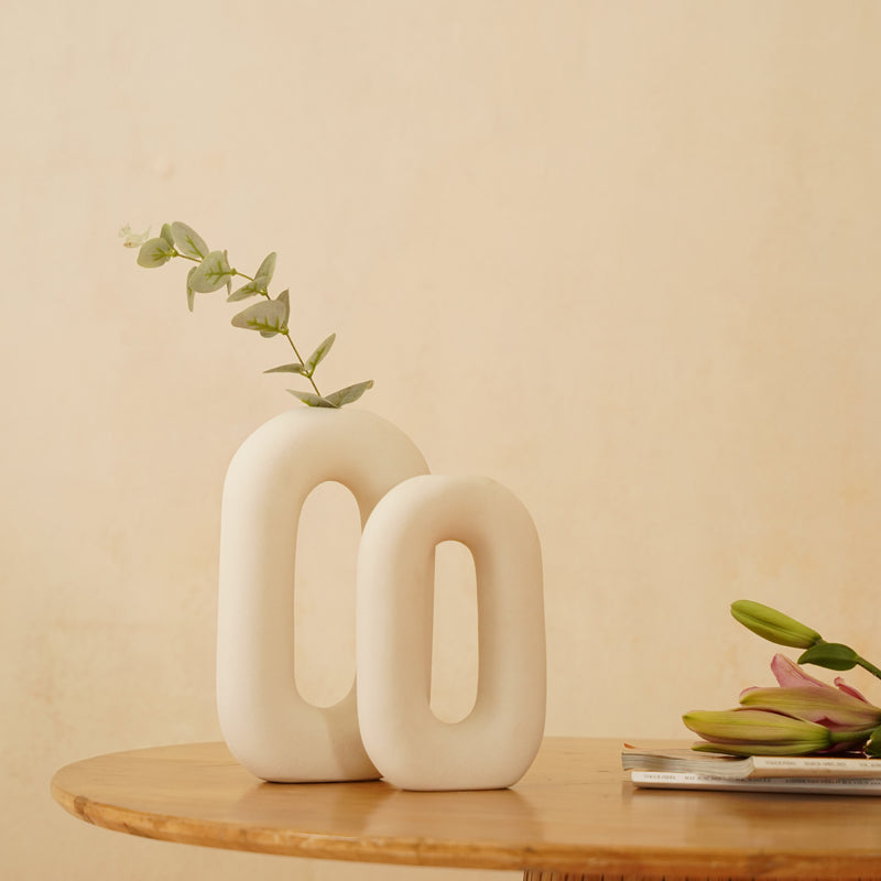 Oura Ceramic Donut Vase - Set Of Two