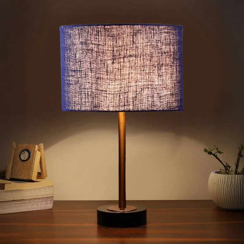 Sienna I Rodin Wooden Table Lamp - Blue,Copper,Black media 1