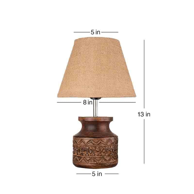 Beigeness Fabric Table Lamp - Beige,Brown media 6