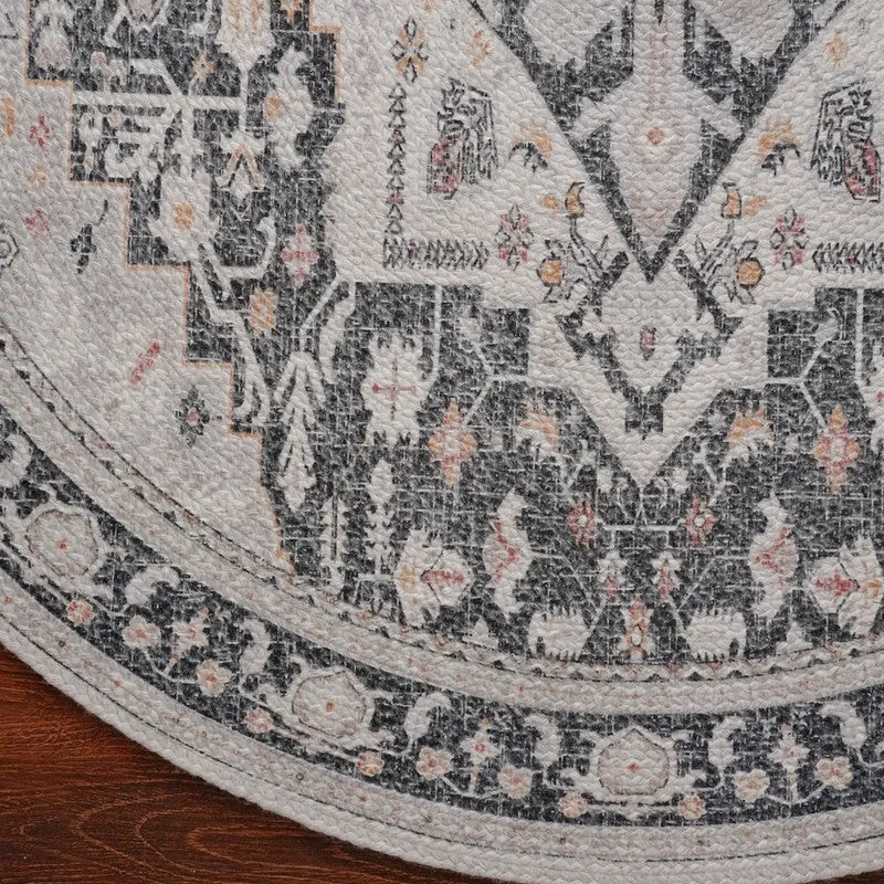 Antique Dreams Medallion Round Recycled PET Rug media 6