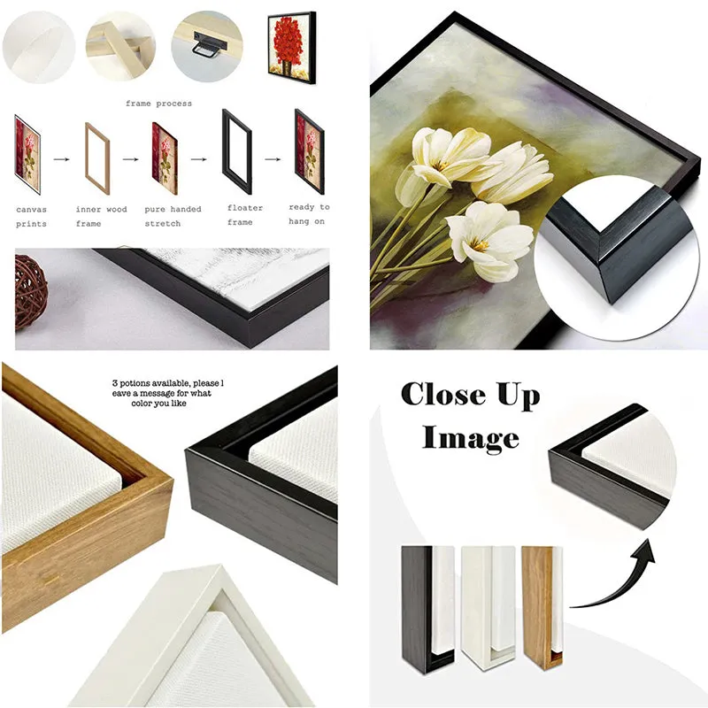 Frame Of Leaves Canvas Wall Art - Set Of Two media 6