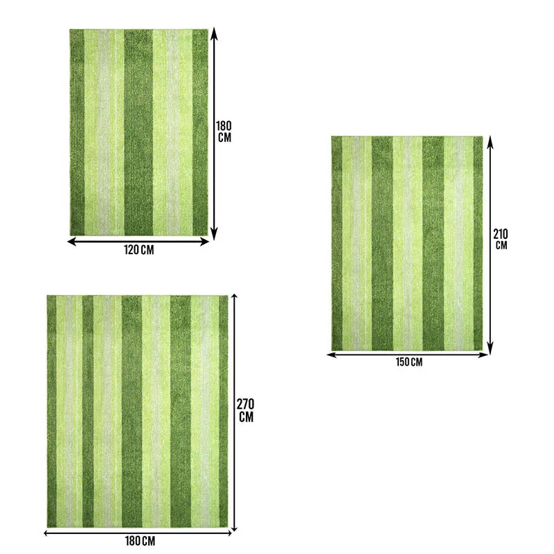 Line Tuft Anti Slip Carpet - Green media 8