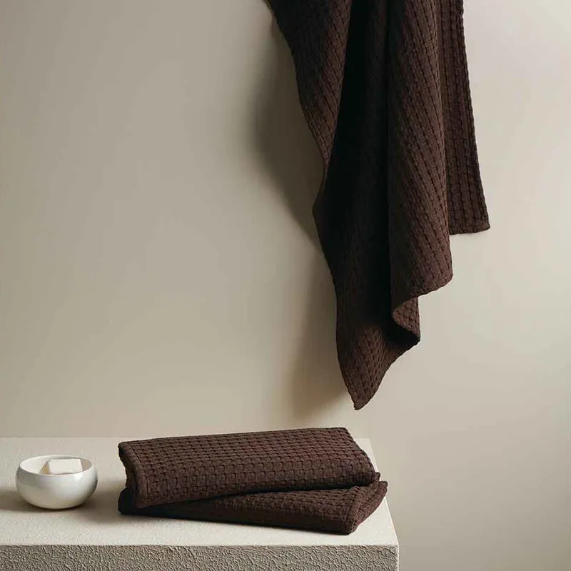 Beehive Waffle Towel Combo (Peat) - Four Piece Set media 4