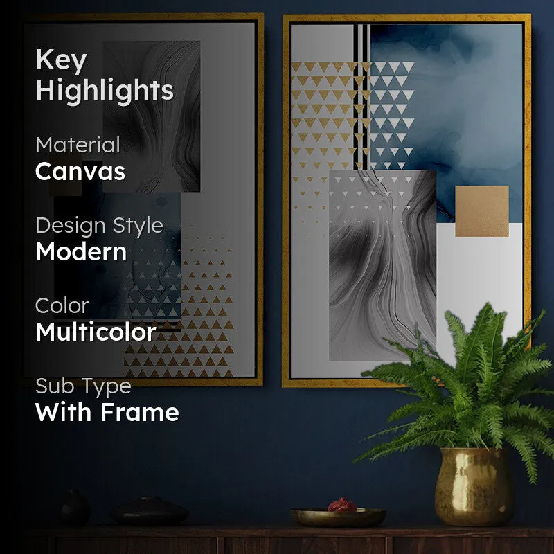 Geometry Of Greys Wall Art - Set Of Two media 2