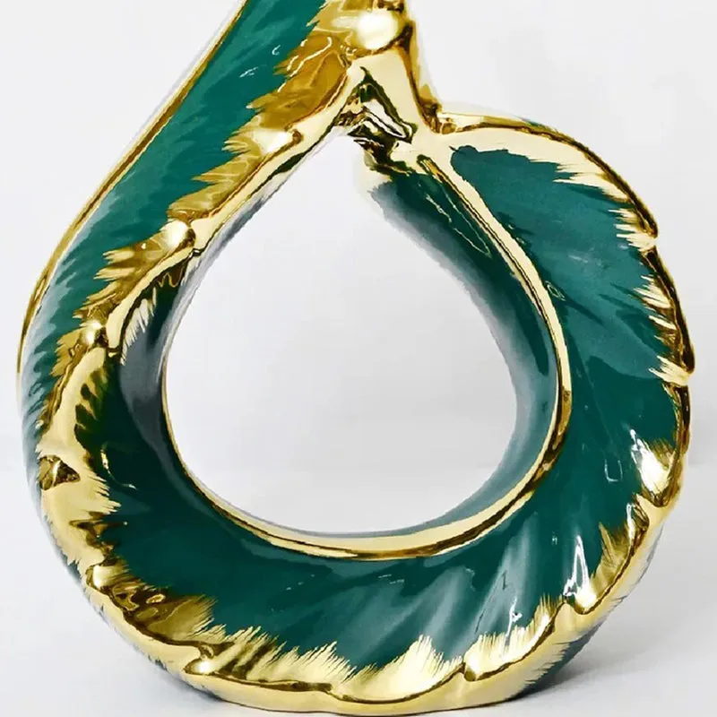 Zynera Emerald Curve Decorative Showpiece - Blue media 4
