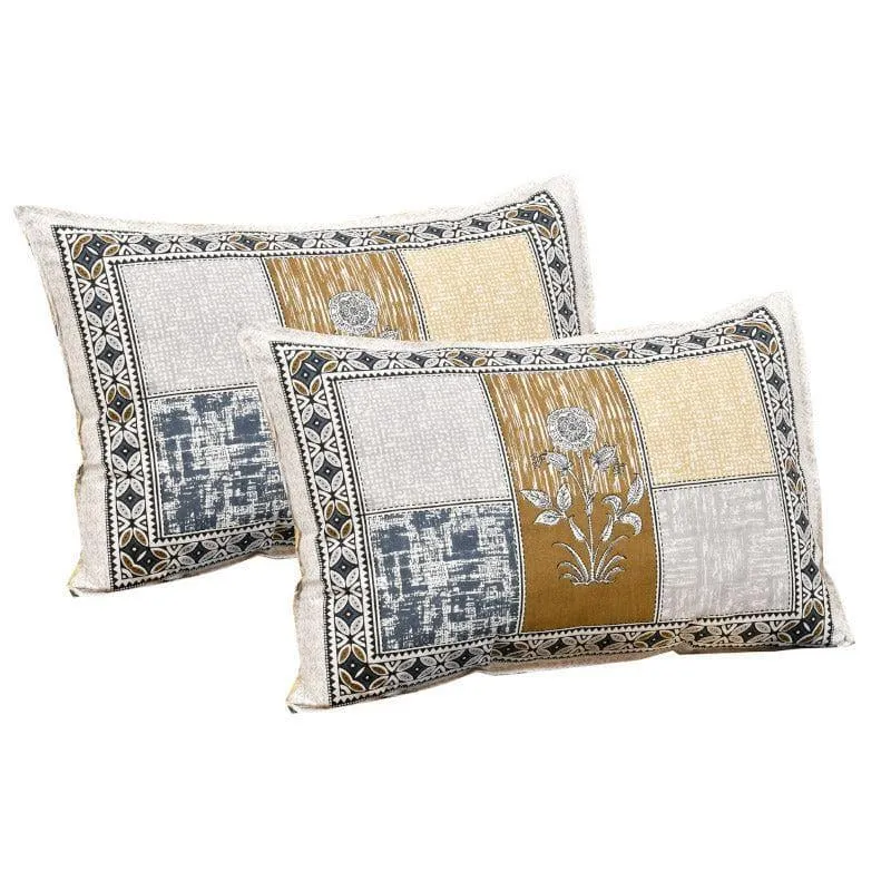 Girish Ethnic Cotton Bedsheet (Grey) - 160 TC media 4