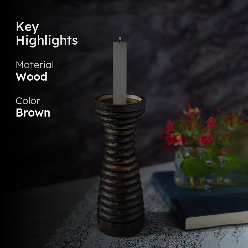 Venero Ribbed Candle Holder media 2