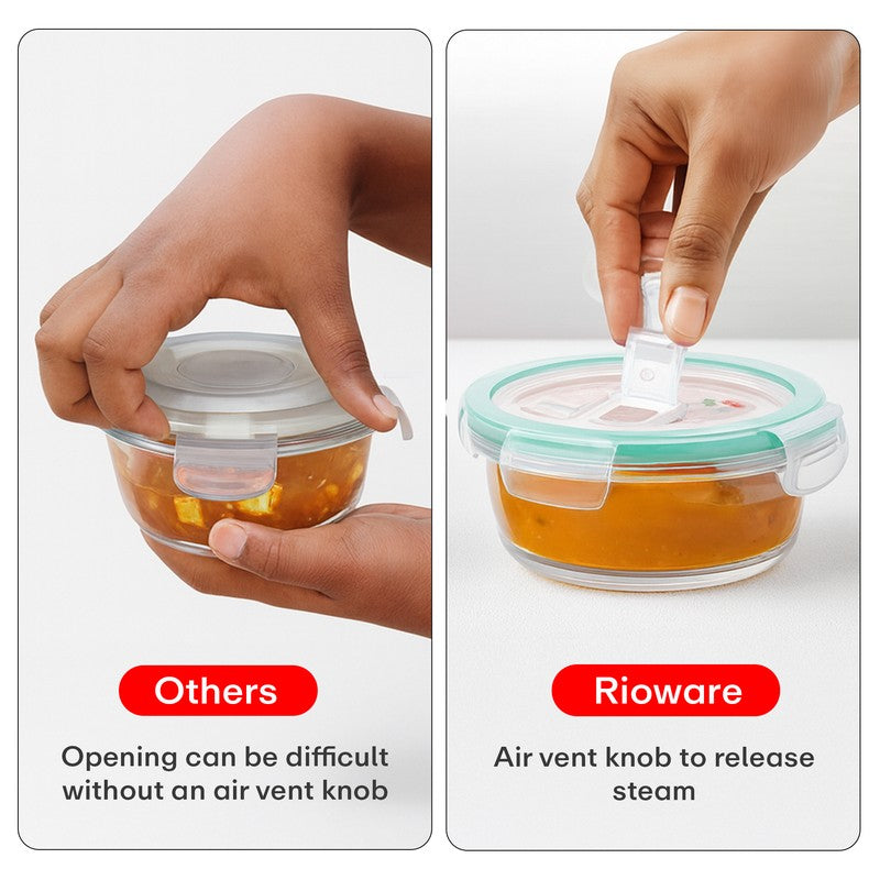 Rioware StackNest Round Tiffin Box (1000 mL,650 mL,400 mL) - Set Of Three media 6