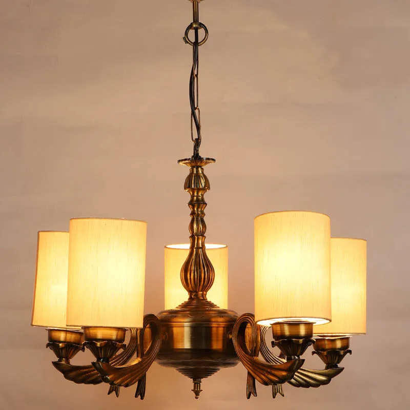 Enchanta Cylindrical Golden Antique Ceiling Lamp media 2