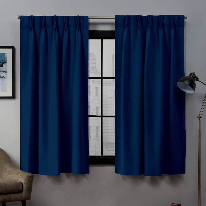 Imora Double Pinch Pleat Medium Width Curtain - Royal Blue media 10