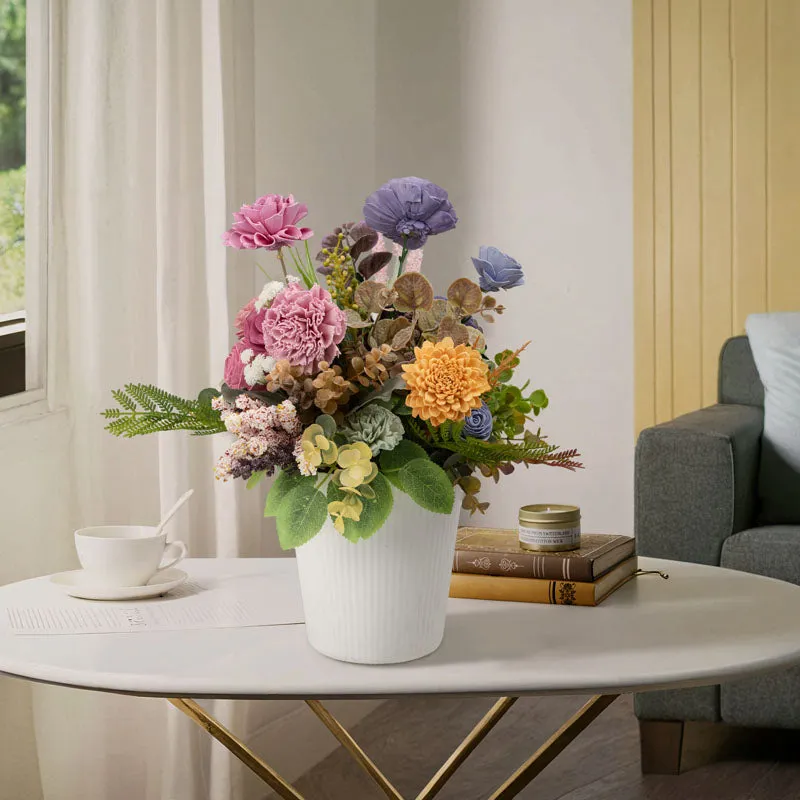 Zoe Solawood Floral Bunch With Pot media 3