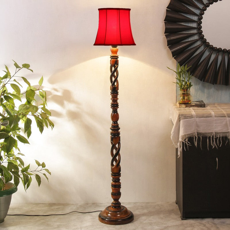 ImperialAura Luxe Floor Lamp (Red)