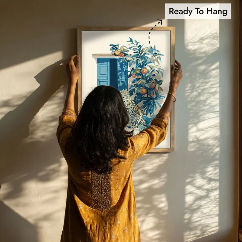 Elegant Wild Canvas Wall Painting - Brown Frame media 8