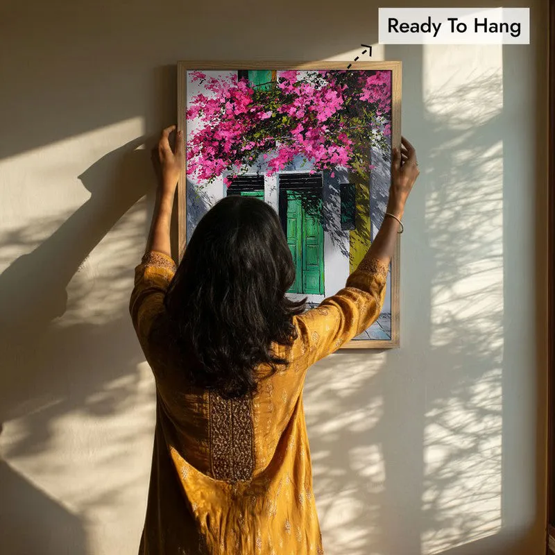 Maison Flora Canvas Wall Painting - Brown Frame media 8