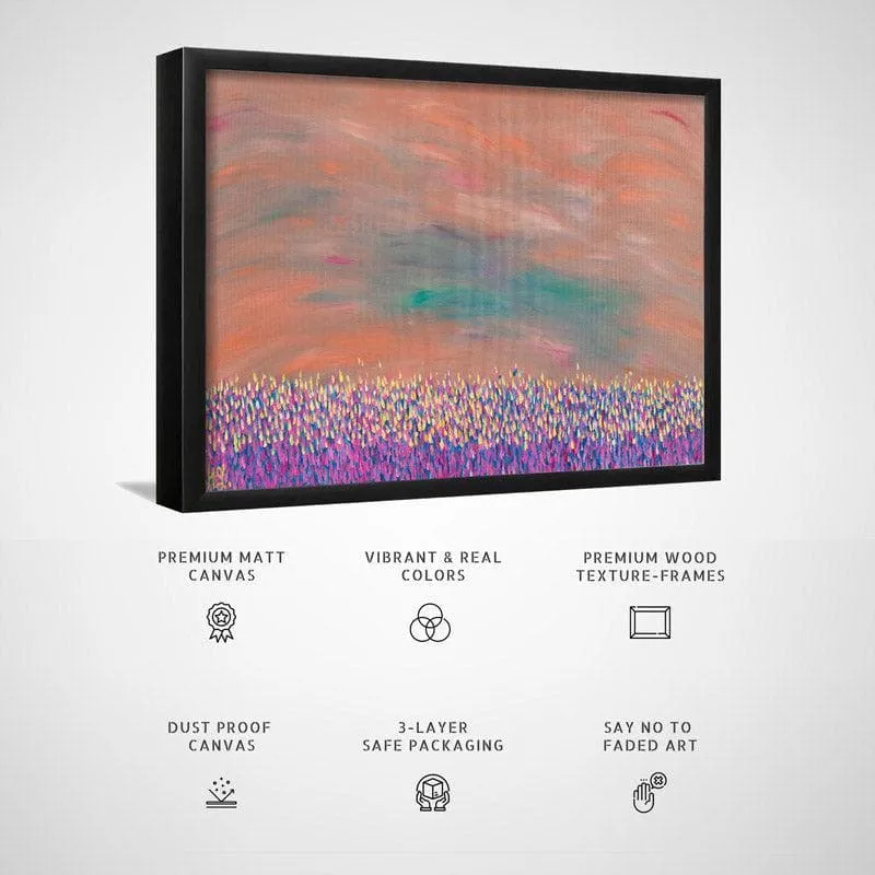 Land of Bloom Delve Canvas Wall Painting - Black Frame media 5