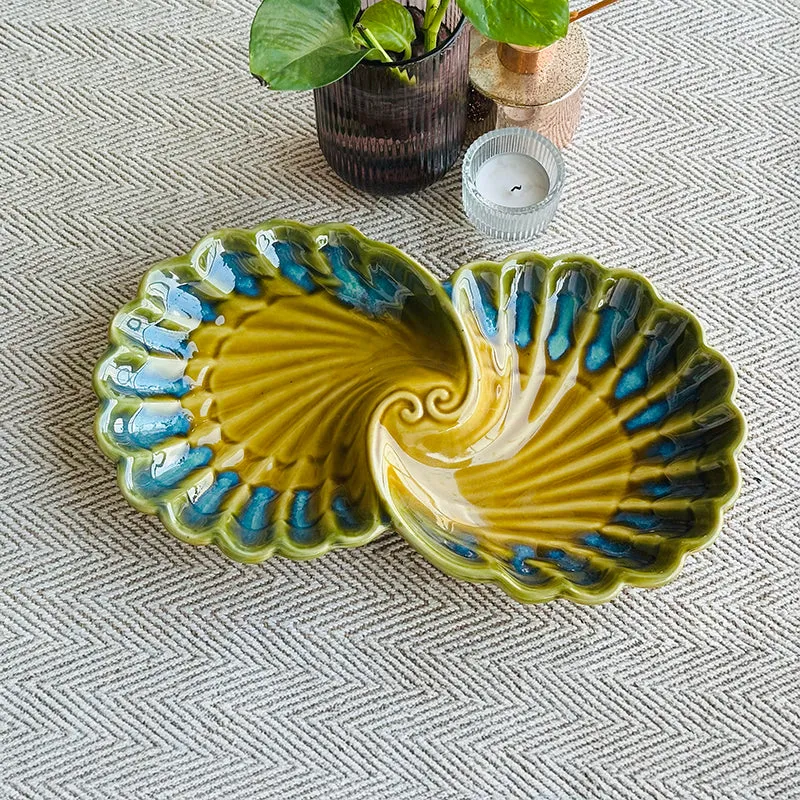 Ceil Ceramic Platter - Blue,Yellow media 3