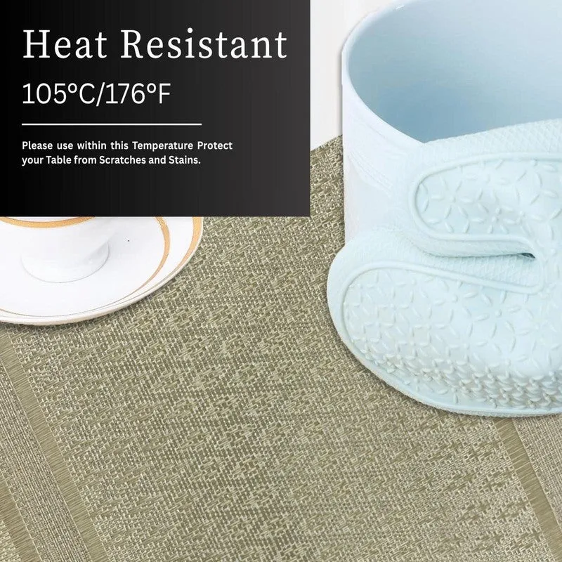 Amara Golden Rectangle PVC Table Mats - Set Of Two media 4
