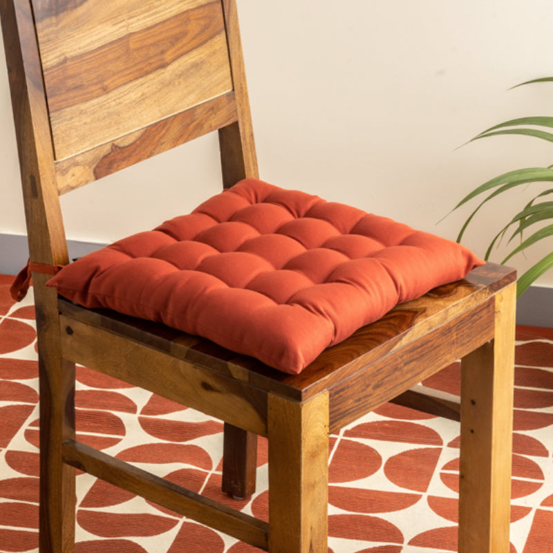 Rowan Chair Pad (Terracotta Brown) - Set Of Four