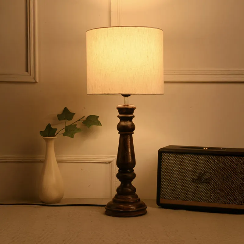 Athensia Fabric Table Lamp - Ivory media 1