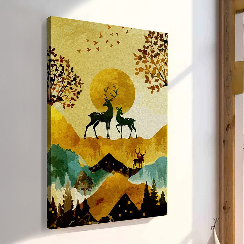 Stags Of Golden Vista Wall Art media 3
