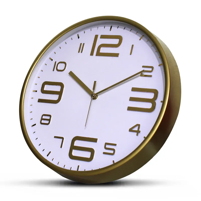 Cadence Analog Wall Clock - Gold, White media 5