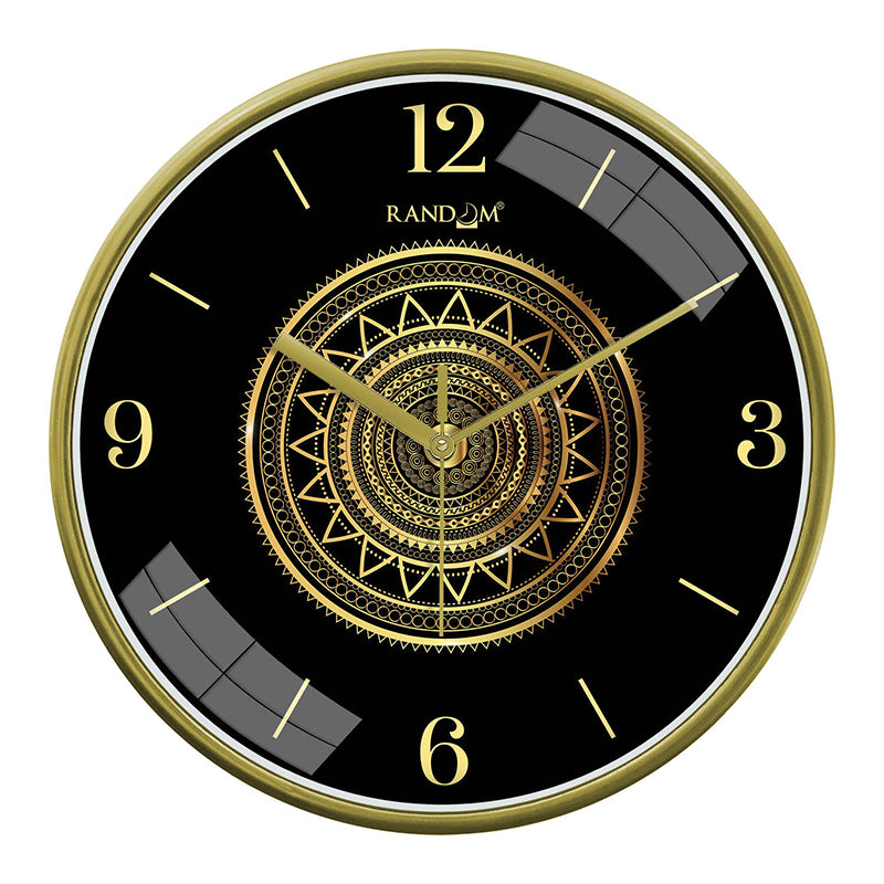 Yuga Mandala Wall Clock - Black media 3