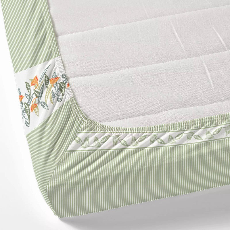 SignatureRest Cotton Bedsheet (Green) - 180 TC media 4
