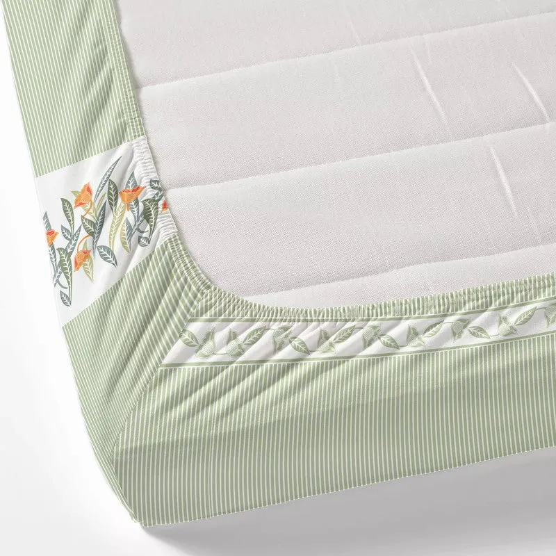 SignatureRest Cotton Bedsheet (Green) - 180 TC media 4