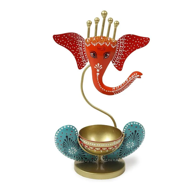 Aureum Glow Premium Candle Holder - Red,Blue media 4