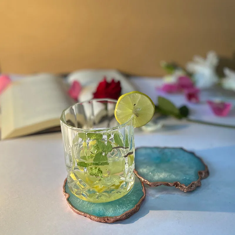 Verve Luxe Agate Coaster (Turquoise) - Set Of Two media 3