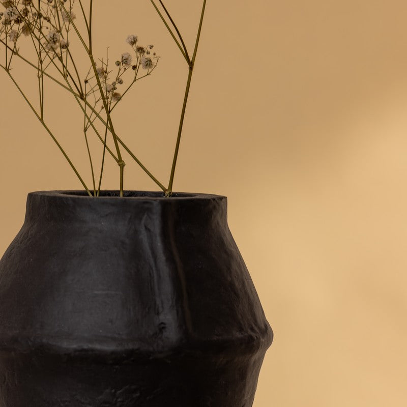 Fig Living Paper Mache Vase - 003 (Black) media 4