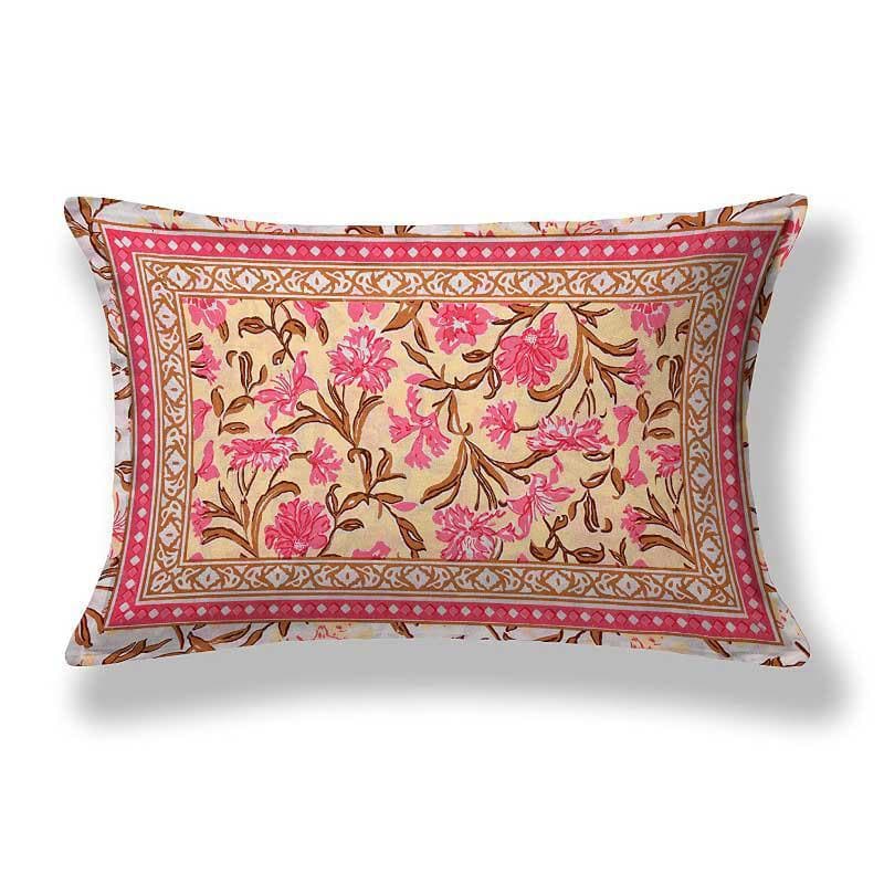 Folk Floral Fiesta Cotton Bedsheet (Orange) - 180 TC media 8
