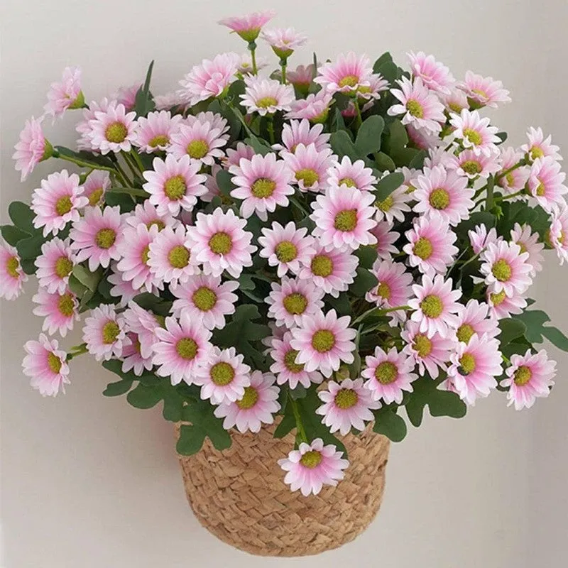 Azure Daisy Artificial Flower (Pink) - Set of Two media 1