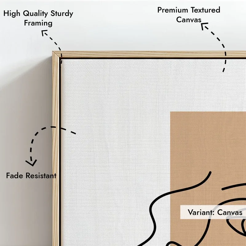 Bold Contours Canvas Wall Painting With Brown Frame media 8