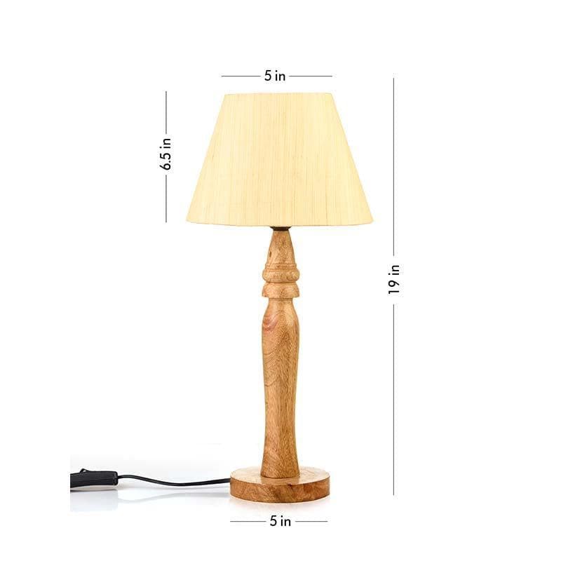 Beige Royal Fabric Table Lamp - Brown media 5